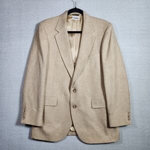 Vintage Nubby Like Raw Silk/ Linen Sport Coat Elegant Tan Men's Blazer 40R Pics